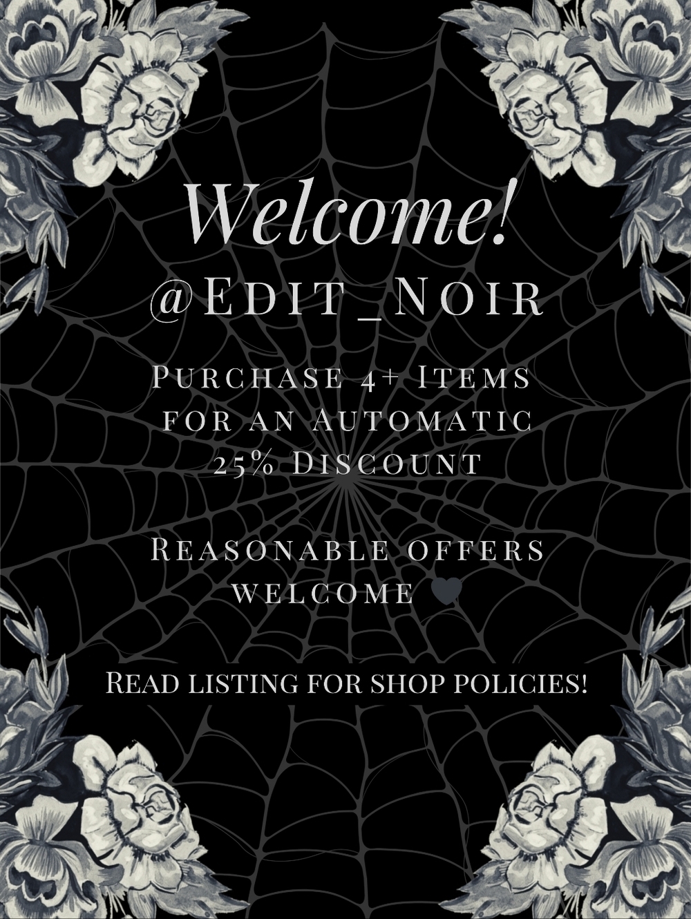 Shop Info & Policies!!
